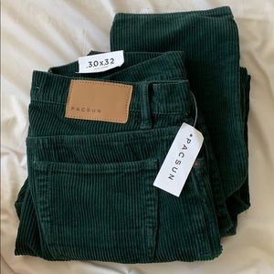 NWT Pacsun Men’s Green Taper Corduroy Pants